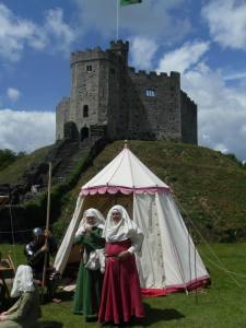 Garrison's living history camp at a past Joust! event.